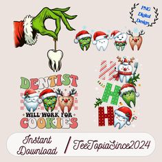 Dental Christmas, Christmas Dental, Ipad Inspo, Teeth Dentist, Dental Logo, Dental Humor, Cartoon Logo, Christmas Png, Just Giving