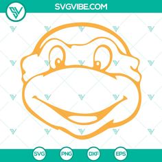 an image of a frog face with eyes and nose, on a green background that says sv