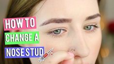 Today I'm showing How To Put In & Take Out A Cork Screw Nose Stud / how to change your nose stud / how to put in a corkscrew nose ring right side for the fir... Nose Piercing Healing, Corkscrew Nose Ring, Nose Peircing, Beauty Nose, Tattoo Memes, Nose Bone Stud, Nose Screw, Nose Bones