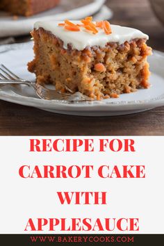 a slice of carrot cake with white frosting on a plate