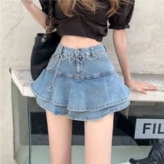 Aufits Aesthetic, 40s Mode, High Waist Mini Skirt, Y2k Skirt, Outfits Y2k, Skirt Denim, E Girl, Skirt Women, Cute Skirts