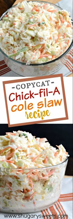 this coleslaw recipe is so easy to make and it's the perfect side dish