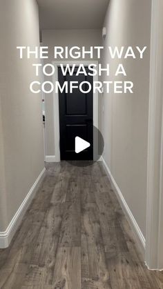 the right way to wash a comforter is shown in this ad for flooring