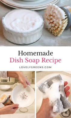 homemade dish soap recipe with instructions to make it