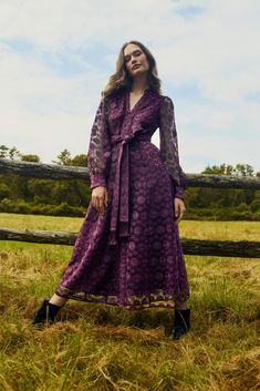 You’ll feel like a queen in this royal purple stunner. Made from an intricate floral lace with full transparent sleeves, a flattering v-neck, and an optional tie waist, Priscilla gives the classic shirt dress a major glow up. -Center front button placket-Optional tie sash-Relaxed fit through sleeves and skirt, fitted through bodice-100% Polyester-Partially lined-Care Instructions: hand wash with gentle detergent and hang dry or dry clean Transparent Sleeves, Purple Lace Dress, Plum Dress, Classic Shirt Dress, Leather Wedding, Floral Lace Dress, Purple Lace, Royal Purple, Sweater Set