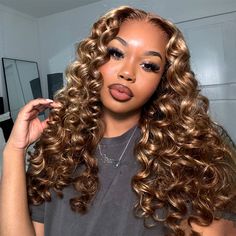 Get the perfect look with our Flash Sale 28 Inch P4/27 Honey Blonde Highlights Ready To Wear Wig. Pre-plucked and pre-cut, this glueless wig features a 13x4 lace front for a natural hairline. Make a statement with the bold p4/27 highlight and effortlessly achieve a flawless, ready to wear look. Product Details Brand:Ishow Hair Hair Material:100% human hair from one donor Hair Color:P4/27 Color Texture: Straight Hair/Body Wave/Water Wave/Loose Deep Length:16,20,28 Inch Available(Hot Selling:28 In Wand Curl Highlight Wig, Honey Blonde Wand Curls, Deep Wave Highlights Wig, Highlight Body Wave Wig, Honey Blonde Wavy Hair, Honey Blonde Hair On Black Women Curls, Honey Blonde Wig Hairstyles, Highlight Deep Wave Wig, Honey Blonde Lace Front Wigs