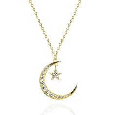 PRICES MAY VARY. Stunning Design: Embrace elegance with our pendant necklace featuring a large moon and CZ star pendant, crafted with 14k gold and 925 sterling silver Premium Quality Materials: Made with high-quality 14k gold plating and genuine 925 sterling silver, ensuring durability and a luxurious look Versatile Style: This necklace effortlessly complements any outfit, from casual to formal, adding a touch of sophistication to your ensemble Adjustable Chain Length: The necklace comes with a Moon Locket, Gold Clothing, Big Moon, Star Pendant Necklace, Broken Chain, Sterling Silver Necklace Pendants, Moon Necklace, 925 Jewelry, Star Pendant