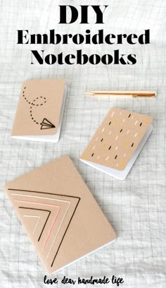 diy embroidered notebooks are easy to make