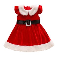 Description This beautiful red velvet Christmas dress is the perfect clothing accessory to wear for a Santa party. This dress is made of good quality, thus it is durable and long-lasting. You can gift your daughter this dazzling dress on her birthday. The texture of the dress is very soft and smooth and very comfortable to wear. What are you waiting for! Features Material: Polyester Dresses Length: Knee-Length Collar: Turn-down Collar Sleeve Style: Puff Sleeve Sleeve Length(cm): Short Style: Cas Holiday Princess Dress For Fancy Dress, Sleeveless Christmas Fancy Dress, Festive Red Princess Dress For Dress-up, Sleeveless Holiday Princess Dress For Festive Occasions, Fitted Sleeveless Princess Dress For Christmas, Sleeveless Holiday Dress For Fancy Occasions, Red Princess Dress For Christmas Dress-up, Elegant Sleeveless Princess Dress For Holiday, Elegant Princess Dress For Christmas Fancy Dress