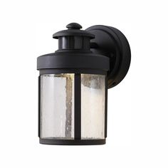 Black Motion Sensor Outdoor Integrated LED Wall Lantern Sconce - Super Arbor Motion Sensor Lights Outdoor The Home Depot, Conservatory Lighting, White Exterior Houses, Wall Mount Lantern, Motion Lights, Exterior Wall Light, Traditional Exterior, Led Lantern, Motion Sensor Lights