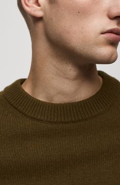 Layering on chilly days is easy with this warm crewneck sweater knit from soft, woolly yarns in a comfortably relaxed fit. Crewneck Long sleeves 60% polyamide, 40% wool Hand wash, line dry Imported Sweater Knit, Crewneck Sweater, Crew Neck Sweater, Olive Green, Knitted Sweaters, Layering, Nordstrom, Hand Wash, Relaxed Fit