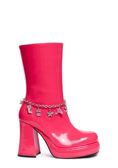 base Trendy Pink Platform Party Boots, Edgy Pink Party Boots, Capricorn Fashion, Mcbling Aesthetic, Pink Platform Boots, Star Sunglasses, Ring Pulls, Barbie Shoes, Sugar Thrillz