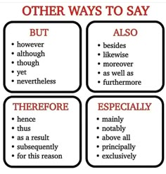 four different ways to say in english