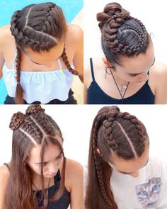 Sanggul Modern, Braided Hair Tutorial, Hair Hoco, Hair Up Styles, Hoco Hair, Braids For Long Hair