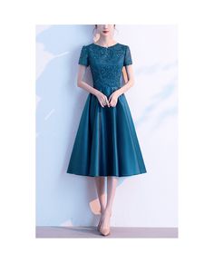 Get 10% off now! Buy elegant satin tea length party dress with lace sleeves at cheap price online. Free stable shipping and pro custom service since 2009. Satin Midi Length Evening Dress For Banquet, Banquet Midi Length Satin Evening Dress, Knee-length Satin Midi Dress For Banquet, Party Dress With Lace Sleeves And Satin Material, Party Dresses With Satin And Lace Sleeves, Satin Dress With Lace Sleeves For Party, Tea Length Cocktail Dresses, Dress With Lace Sleeves, Chiffon Cocktail Dress