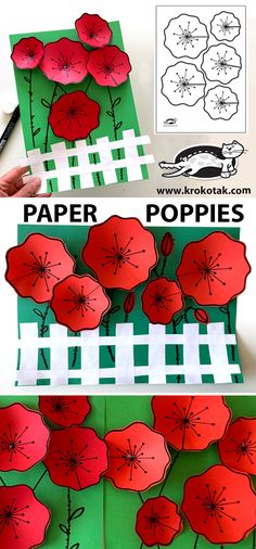 paper poppies are the perfect flower craft for kids to make