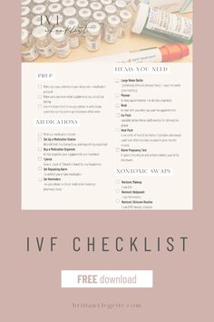 the free printable ivf checklist