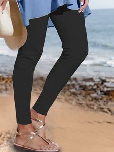 An exclusive offer for you——Affordable prices at Zolucky store, SPU: 29419LE6Q102F, Color: Black, Elasticity:High Elasticity, Activity:Daily. Straight Leggings, Leggings Outfits, Dream Closets, Legging Outfits, Spandex Leggings, Stretchy Leggings, Plus Size Leggings, Leggings Casual, Stretch Leggings