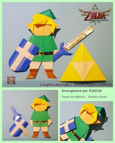 the legend of zelda origami paper craft