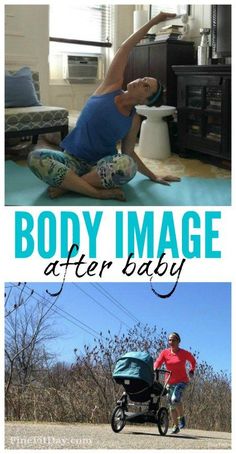 the before and after pictures of a baby in a stroller, with text overlay