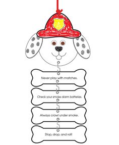 a dog with a fire hat on it's head and the words never play with matches