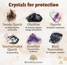 Crystals For Luck, Crystals For Protection, Crystal Healing Chart, The Crystals, Energy Protection, Stone Candles, Crystal Bead Jewelry, Healing Spells, Wiccan Altar