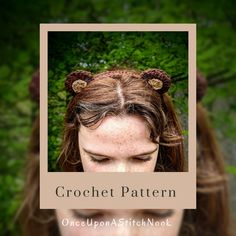 a woman with freckles on her head and the words crochet pattern