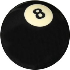 a black and white pool ball with the number eight on it