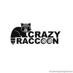 the logo for crazy raccoon