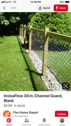 an image of a fence that looks like it has been installed