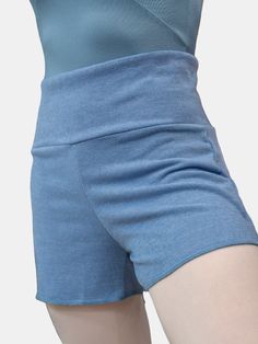 Powder Blue Warm-up Dance Shorts MP918 for Women and Men by Atelier della Danza MP One Size Powder, Stylish Overalls, Halter Leotard, Dance Warm Up, Ballet Classes, Lace Leotard, Mesh Leotard, Lycra Shorts, Ballet Tights