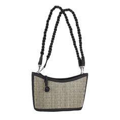 This Exquisite Handbag From Baskets Of Cambodia Is A True Masterpiece Of Craftsmanship. Made From Sea Grass And Woven To Perfection, This Purse Is A Stunning Addition To Any Outfit. The Braided Double Strap Adds A Touch Of Sophistication, While The Silver Hardware Complements The Tan And Black Exterior Colors. The Interior Of This Lightweight Handbag Features Inner Pockets, Making It Easy To Organize Your Essentials. The Detachable Strap Is A Convenient Accessory, Allowing You To Carry The Handb Evening Beige Bucket Bag With Braided Handles, Elegant Woven Crossbody Bucket Bag, Elegant Crossbody Straw Bag For Everyday Use, Elegant Handwoven Crossbody Shoulder Bag, Natural Evening Bag With Adjustable Strap, Cream Woven Evening Bag, Natural Evening Bags With Adjustable Strap, Elegant Handwoven Shoulder Bag, Elegant Woven Satchel Hobo Bag