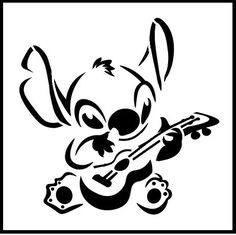 a black and white drawing of a cartoon character playing the guitar with his eyes closed