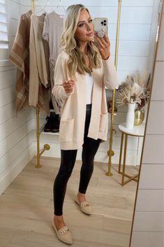 Dressing Up Leggings For Work, Affordable Work Clothes For Women, Cream Cardigan Outfit Work, Women’s Casual Work Outfits, Women’s Work Clothes, Winter Casual Work Outfits For Women, School Office Outfits Women, Womens Winter Work Outfits, Fall Business Casual Outfits For Women Work