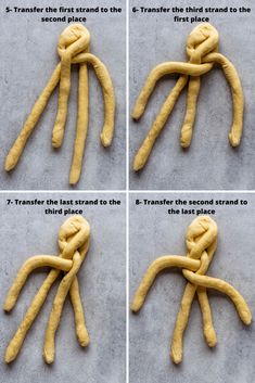 instructions for how to make an octopus pretzel from breadsticks and dough