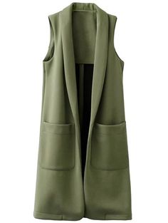 Spring Outfit Women, Long Waistcoat, Clothing Packaging, Sleeveless Coat, Long Vests, Wool Vest, Sammy Dress, Fashion Design Clothes, Hijab Style