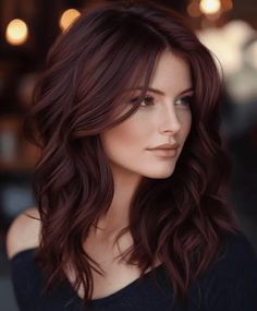 Top 51 Fall Hair Colors for Dark Hair: Bold & Beautiful Ideas Dark Brown Hair With Highlights Red, Best Fall Hair Colors 2024, Dark Copper Red Hair Color, Trend Hair Color Autumn 2024, Dark Mahogany Hair, Asian Hair Color Ideas, Brown Hair With Red, Deep Plum Hair, Hair Colors For Dark Hair