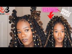 How To Style Bubble Braids, How To Do Bubble Braids With Extensions, Jumbo Bubble Braids, Goddess Bubble Braids, Bubble Braid Hairstyles Black Women, Bubble Braids With Extensions, Bubble Braid Black Women, Mini Bubble Braids, Bubble Braids Black Women