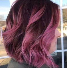 Something different Pelo Color Vino, Funky Hair Colors, Hair Pic, Summer Hair Color Ideas, Rambut Brunette, Dyed Hair Pastel, Balayage Color, Hairstyle Idea, Colourful Hair