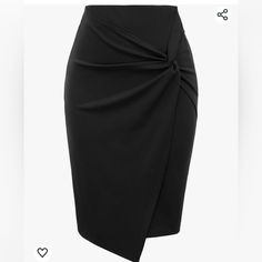 Supper Flattering Pencil Skirt! Materials95%Polyester+5%Spandex, Ultra Soft Stretchy And Comfortable. Pencil Skirt With Lining Never See Through Even With Dark Color Underwear Features: Asymmetrical Wrap Front With Concealed Zipper In The Back.Well Elastic Pencil Skirt. Professional Skirt For Women - Hips-Wrapped Silhouette Hugs Your Curves And Make You Looks More Feminine And Elegant. Occasions: Perfect For Office, Wear To Work, Casual, It’s Also Great For Daily Wearing. Office Skirt Design, Black Skirt Corporate Outfit, Cheap Stretch Skirt For Office, Elegant Black Elastane Mini Skirt, Black Elastane Pencil Skirt For Parties, Black Party Pencil Skirt, Black Elastane Skirt For Office, Black Asymmetrical Elastane Skirt, Black Stretch Pleated Pencil Skirt