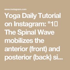 Yoga Daily Tutorial on Instagram: "1️⃣ The Spinal Wave mobilizes the anterior (front) and posterior (back) side of the body by adding fluidity and strength to your daily movement
-
Find this helpful for you? Save and Use 🥰

And Don’t Forget To Click The Link In Bio To Join Our Yoga Newsletter Now For FREE For More! 🔗 @yogadailytutorial 👈🏼

Let’s get better together 💪🏼 
-
Sitting for long periods of time will impede normal movements posture, walking, running, etc. ‼️This is effecting YOU‼️

Train against back and neck pain with this very effective and beneficial movement.

☑️Perform Daily:
☑️4-8 Reps
☑️3-4 Sets ☑️Daily

2️⃣ Movement 1:
✔️Begin in a low plank position.
✔️Maintain a straight line from the shoulders to the elbows.
✔️Push away from the ground.
✔️Tuck the pelvis to contrac