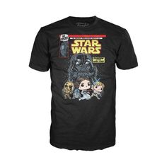 a star wars t - shirt with the characters on it, including darth vader and