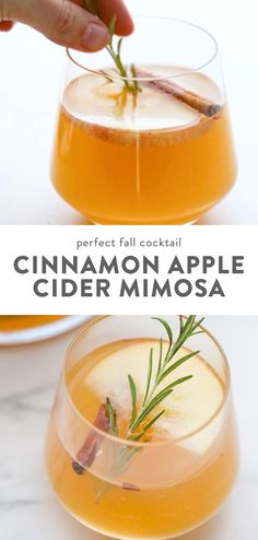 the perfect fall cocktail cinnamon apple cider mimosa is an easy and delicious way to enjoy it