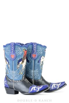 Boot, Bronc Buster Teal Cowboy Boots, Painted Cowboy Boots, Cowgirl Things, Boy Boots, Custom Cowboy Boots, Indian Arts And Crafts, Cowgirl Look, Leather Lacing, Boot Design