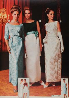 60s Formal Dress, Groovy Fashion, 1960 Dress, Mid Century Fashion, Gown Pattern, 1970s Dresses