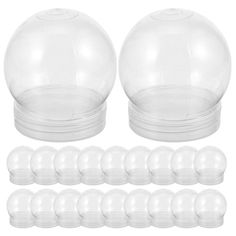 large clear plastic balls with lids and caps