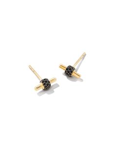 Heads are sure to turn whenever you wear the Stella 14k Yellow Gold Stud Earrings in Black Diamond. Crafted with 360 degrees of radiant black barrel diamonds, this delicate pair marries modern design with forever materials to bring an elegant-yet-edgy look to your ear stack.

We have taken steps to ensure that, when applicable, our diamonds are conflict free by requiring our suppliers to comply with the Kimberley Process. Radiant Black, Yellow Gold Stud Earrings, Black Diamond Earrings, Ear Stack, Gold Stud Earrings, Yellow Gold Pendants, Gold Stud, Gold Pendant Necklace, Gold Studs