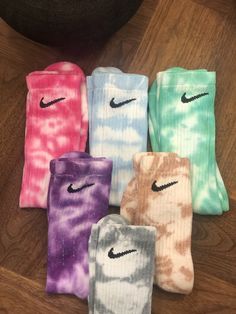 Custom tie- dye Nike socks available in all colors and sizes. Unfortunately NO REDS. Please message specific color or color combinations when ordering. No logos and different sock lengths are available with request. Options: Blue, royal blue, aqua blue, teal, pink, coral, orange, yellow, golden yellow, neon yellow, neon green, apple green, light green, dark green, purple, tan, grey, black sock (reversible tie dye) No returns or exchanges. Keep in mind no tie-dye will be the same and some colors Neon Socks, Nike Tie Dye Socks, Colorful Nike Socks, Nike Crew Socks, Pretty Socks, Trendy Socks, Tie Dye Socks, Nike Socks, Cute Nike Outfits