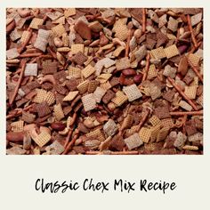 Whether you're preparing for a party, tailgate, or the holidays, you'll need the Classic Chex Mix recipe. Combine pretzels, bagel chips, mixed nuts, Chex cereal, and a variety of seasonings for a yummy Chex Mix! Chex Party Mix Recipe Originals, Classic Chex Mix Recipes The Originals, Traditional Chex Party Mix Recipe, Classic Chex Mix Recipes, Rice Chex Recipes Party Mixes, Original Chex Mix Oven Recipe, Original Chex Party Mix Recipe, Old Fashioned Chex Mix Recipe, Original Chex Mix Recipes