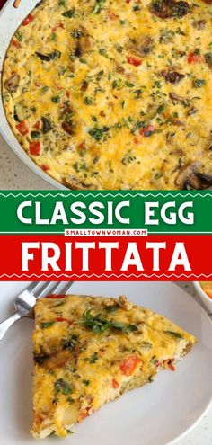 Egg Frittata, egg frittata recipe, easy frittata recipe Mushroom Frittata, Egg Frittata, Red Pepper Recipes, Potato Frittata, Eggs In Peppers